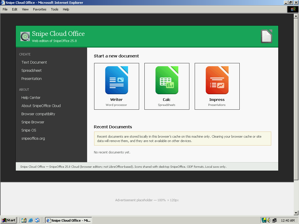 SnipeOffice on legacy Windows