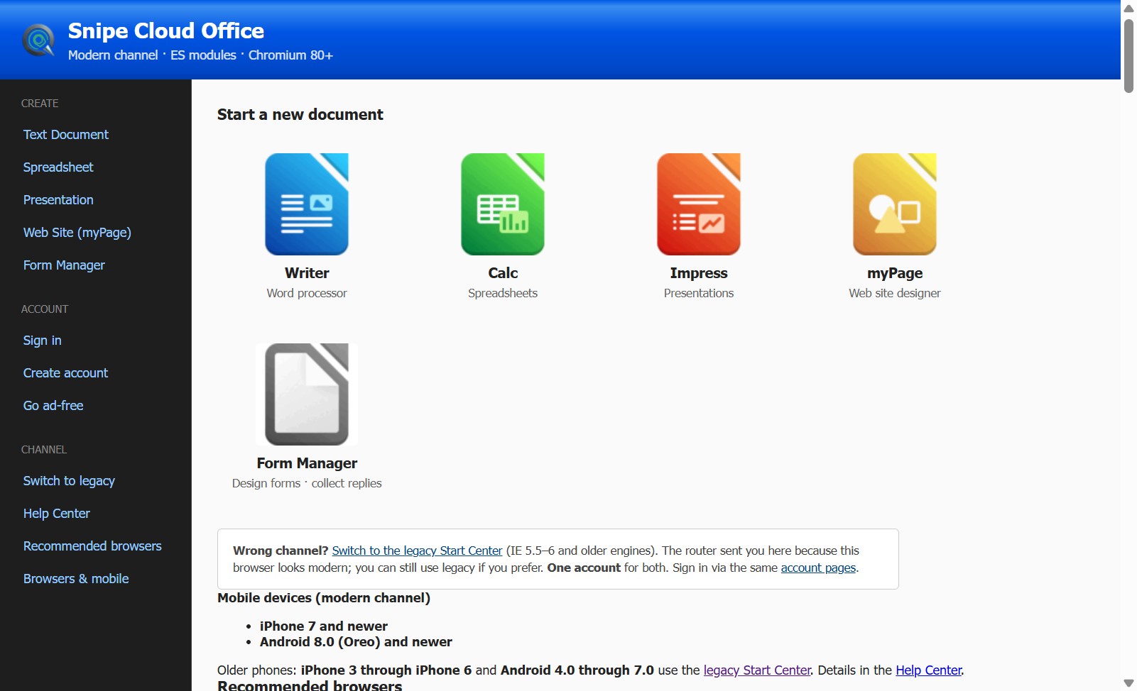 SnipeOffice download page