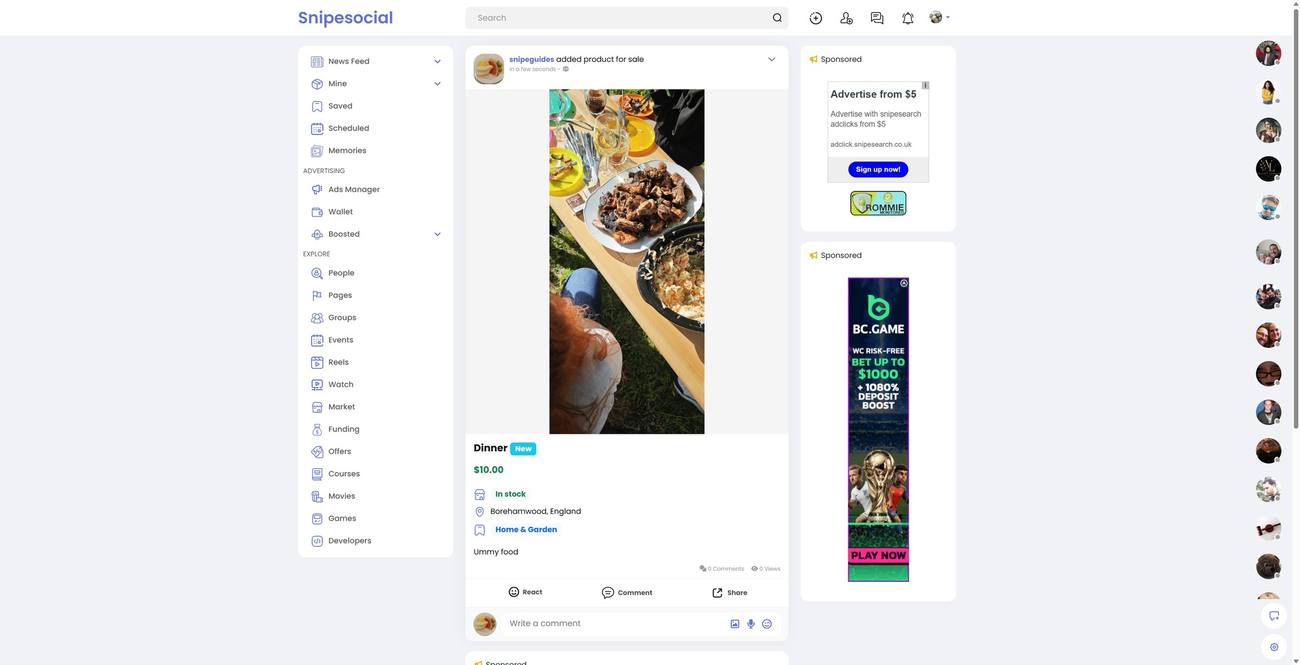 Snipesocial product post