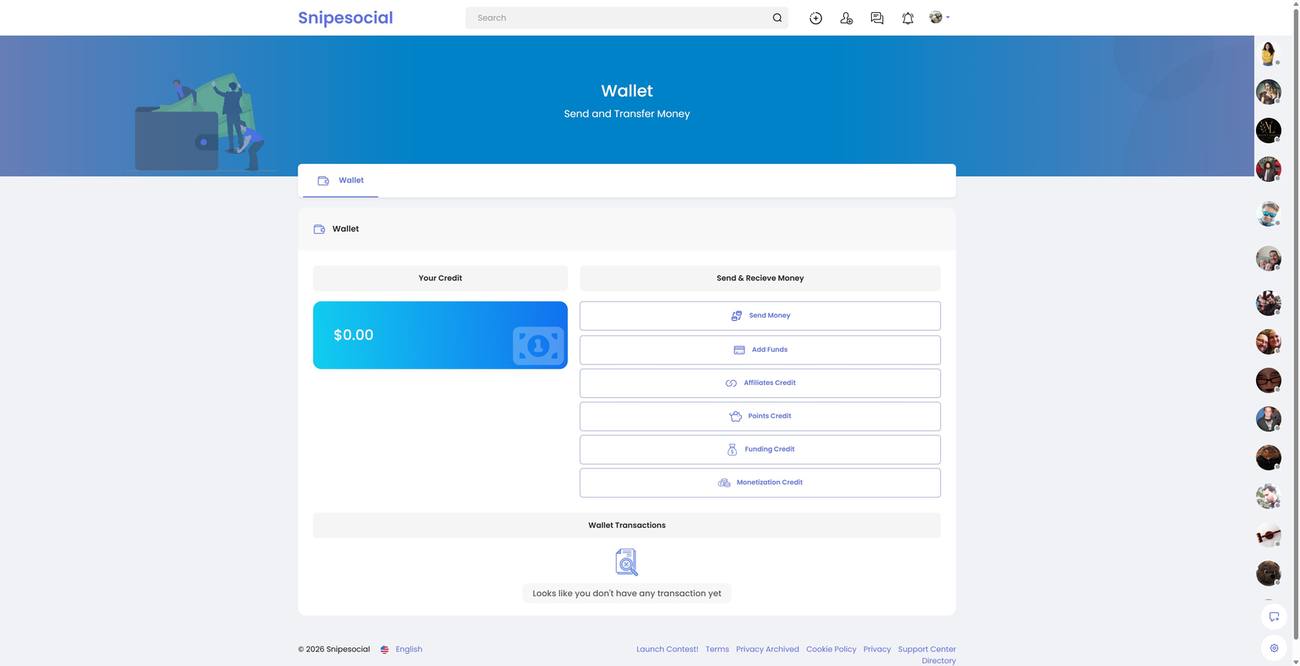 Snipesocial wallet